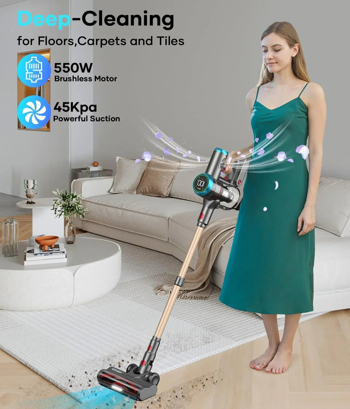 Powerful, Cordless, and Ultra-Lightweight – The Smart Vacuum for Modern Living!